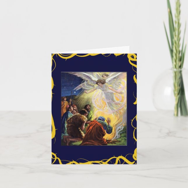 Änglar besöker Shepherdsen Helgkort (Framsida)