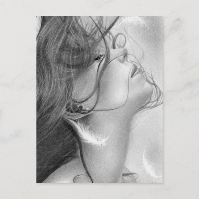 Änglar Borttappad Vinge vykort (Framsida)