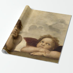 Änglar Cherubs Raphael Santi Sistine Madonna Swee Presentpapper