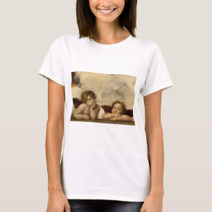 Änglar Cherubs Raphael Santi Sistine Madonna Swee T Shirt