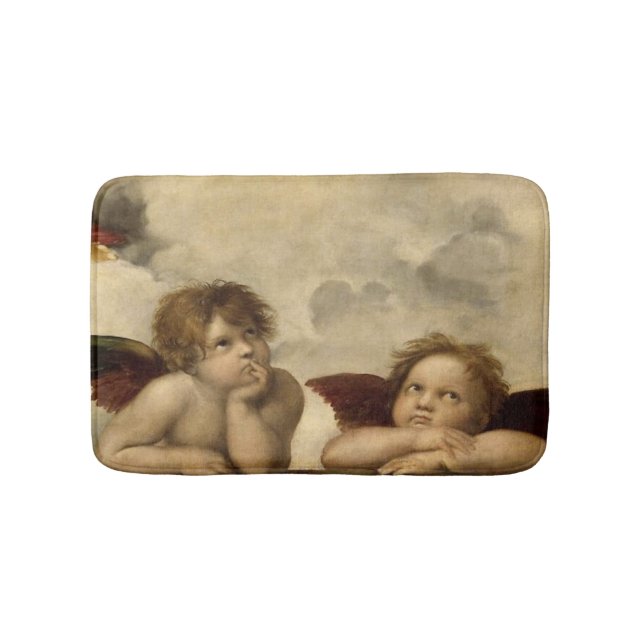 Änglar Cherubs Raphael Santi Sistine Madonna Sweet Badrumsmatta (Framsidan)