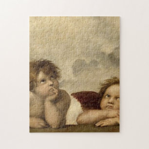 Änglar Cherubs Raphael Santi Sistine Madonna Sweet Pussel