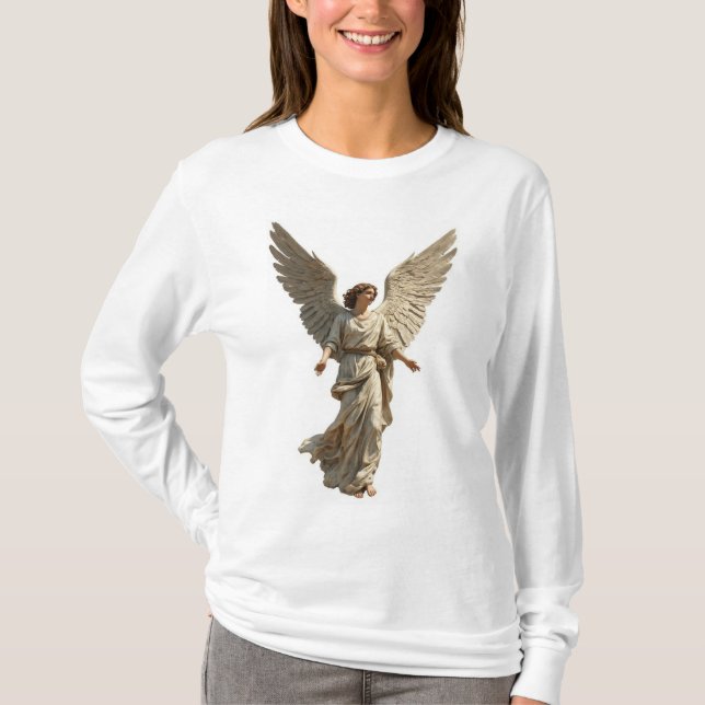 Änglar Dam långärmad t-shirt (Framsida)