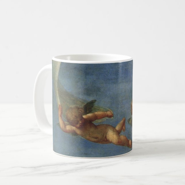 Änglar detalj från Adonis lett av Cupid av Albani Kaffemugg (Framsida vänster)