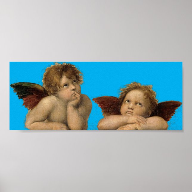 Änglar Engel - Madonna Sixtina - Raphael - Raffael Poster (Framsidan)