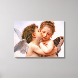 Änglar First Kiss, Bouguereau Fine Art Canvastryck