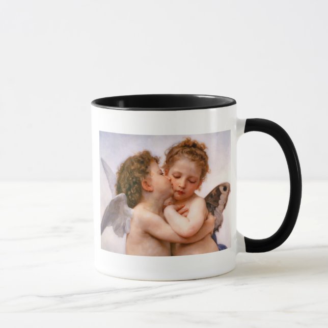 Änglar First Kiss, Bouguereau Fine Art Mugg (Höger)