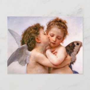 Änglar First Kiss, Bouguereau Vykort