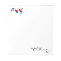 Änglar flyger glatt "hela dagen" vattenfärgsskiss