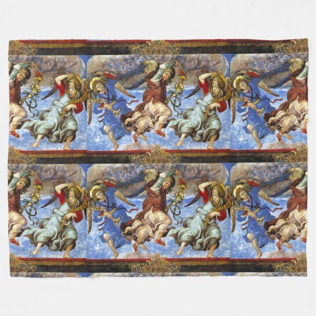 Änglar från Assumption och Annunciation av Lippi Fleecefilt (Framsidan (Horisontell))