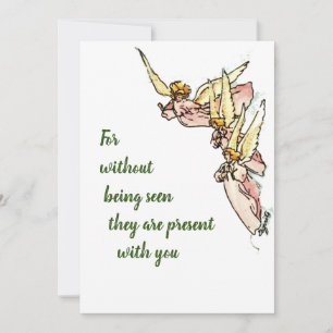 Änglar från moln med tröst åt dig  julkort