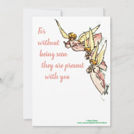 Änglar från moln med tröst åt dig julkort