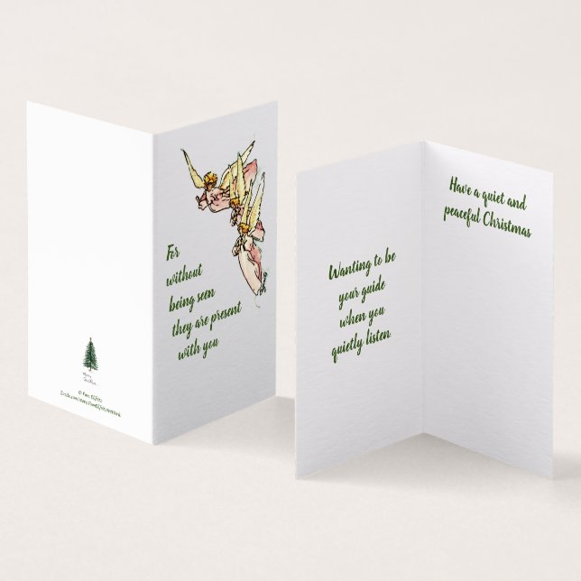 Änglar från moln med tröst åt dig kort (In- och utsida)