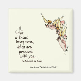 Änglar från moln med tröst åt dig magnet