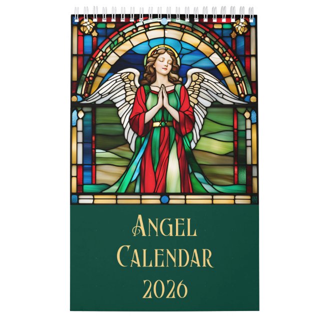 Änglar glasfönster 2026 Personlig Kalender (Omslag)