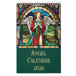 Änglar glasfönster 2026 Personlig Kalender