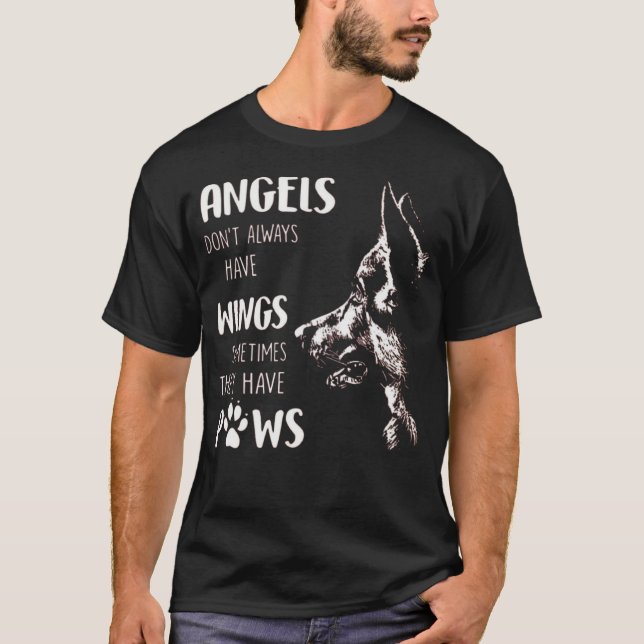Änglar har inte alltid Vingar ibland de har T Shirt (Framsida)