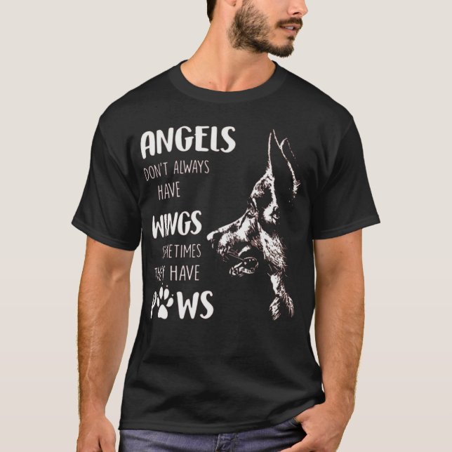 ÄNGLAR HAR INTE ALLTID VINGAR IBLAND SOM DE HAR T SHIRT (Framsida)