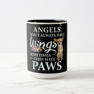 Änglar har inte alltid Vinge Chihuahua Älskare Två-Tonad Mugg