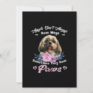 Änglar har inte alltid Vinge Shih Tzu Tack Kort