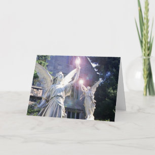 Änglar Himmelsk Host God jul Greeeting Art Helgkort
