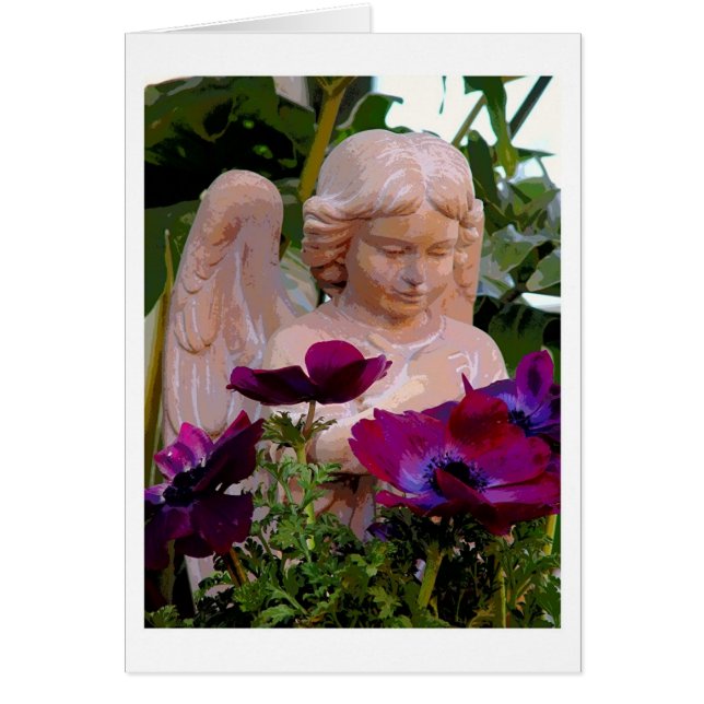 Änglar i Garden ... Hälsningskort (Framsidan)