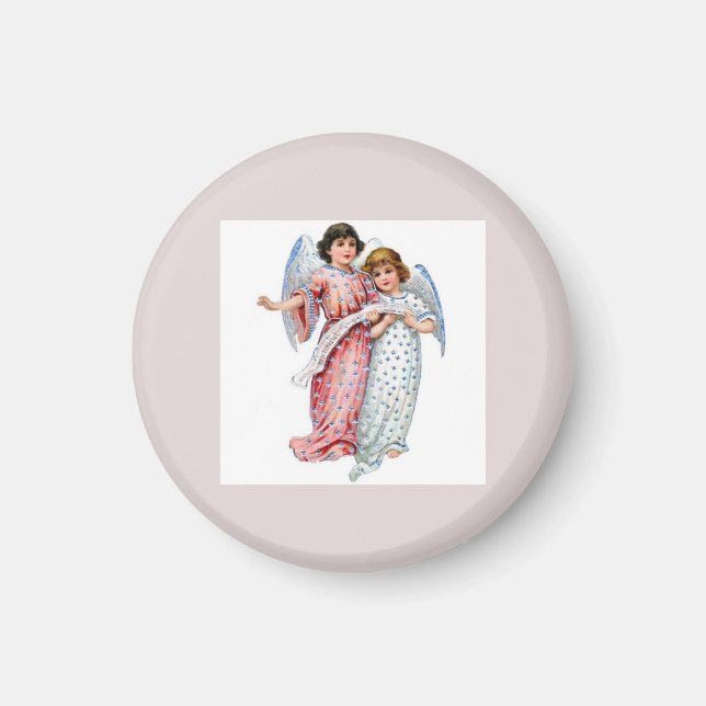 Änglar i rosa och blått magnet (Framsidan)