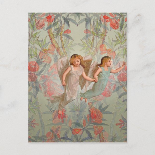 Änglar i trädgården vykort (Framsida)