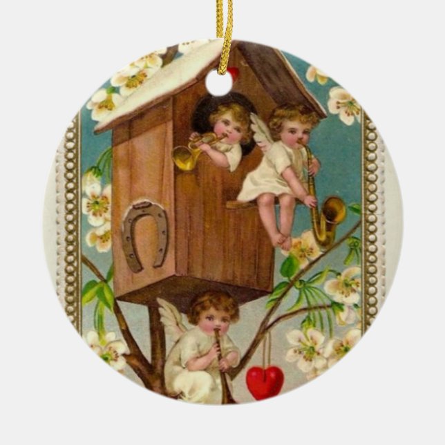 Änglar Julgransprydnad Keramik (Framsidan)