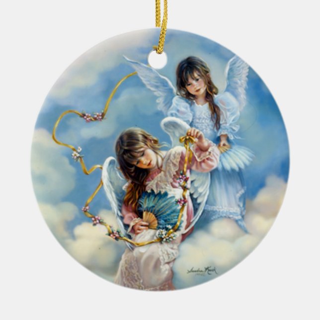 Änglar Julgransprydnad Keramik (Framsidan)