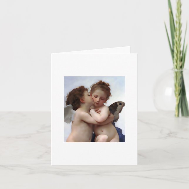 Änglar Kiss Notecard Kort (Framsida)