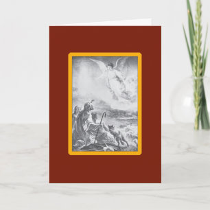 Änglar Kom till Shepherds - Vintage Fine Art Card Helgkort