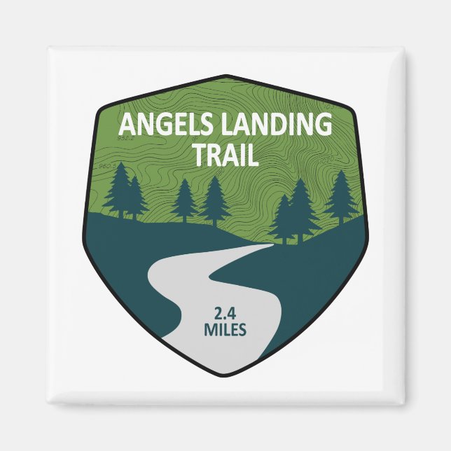 Änglar Landing Trail Zion nationalpark Magnet (Framsidan)