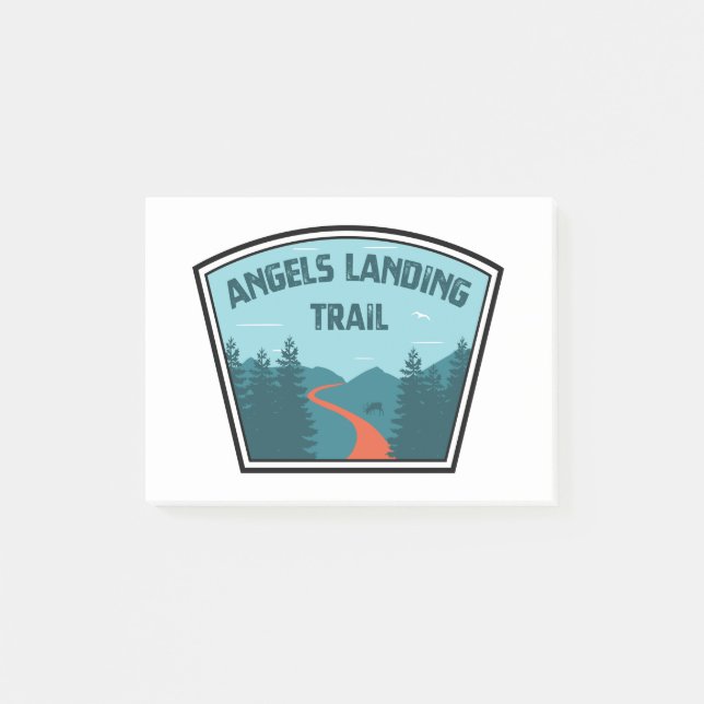 Änglar Landing Trail Zion nationalpark Post-it Block (Framsida)