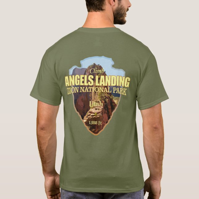 Änglar landning (pilspets) t shirt (Baksida)