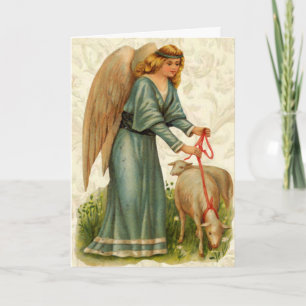 Änglar Little Lamb Påsk Card Helgkort