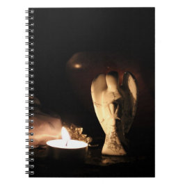Änglar lyser anteckningsboken anteckningsbok med spiral