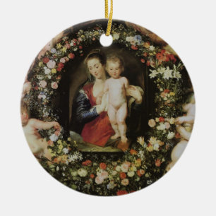 Änglar Madonna och Child Rubens Fine Art Julgransprydnad Keramik