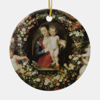 Änglar Madonna och Child Rubens Fine Art Julgransprydnad Keramik