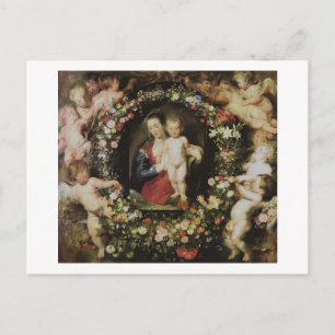 Änglar Madonna och Child Rubens Fine Art Vykort