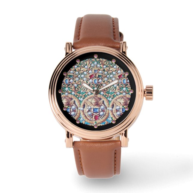 ÄNGLAR MED ANTIQUE JEWELS,GEMSTONES,PEARLS ARMBANDSUR (Framsida)