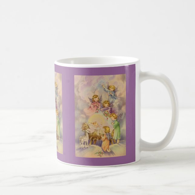 Änglar med babyen Jesus Kaffemugg (Höger)