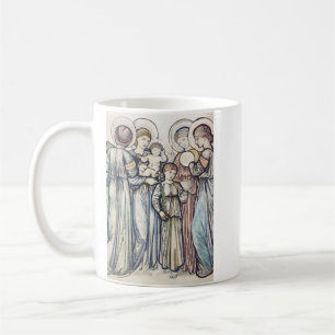 Änglar och barn av Sir Edward Burne-Jones Kaffemugg