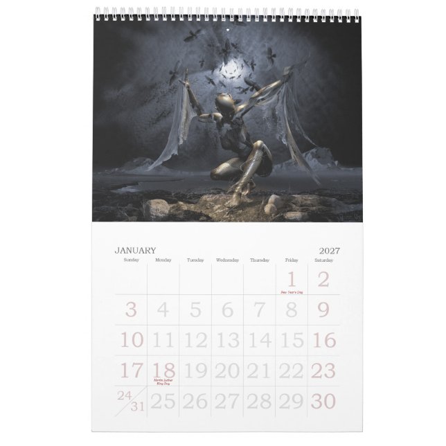 "Änglar- och demon" väggkalender 2013 Kalender (Jan 2027)