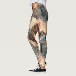 Änglar och hästar leggings
