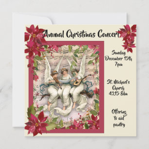 Änglar och julstjärnajulkonsert inbjudningar
