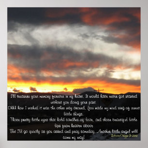 Änglar och Poems i Sunset Poster