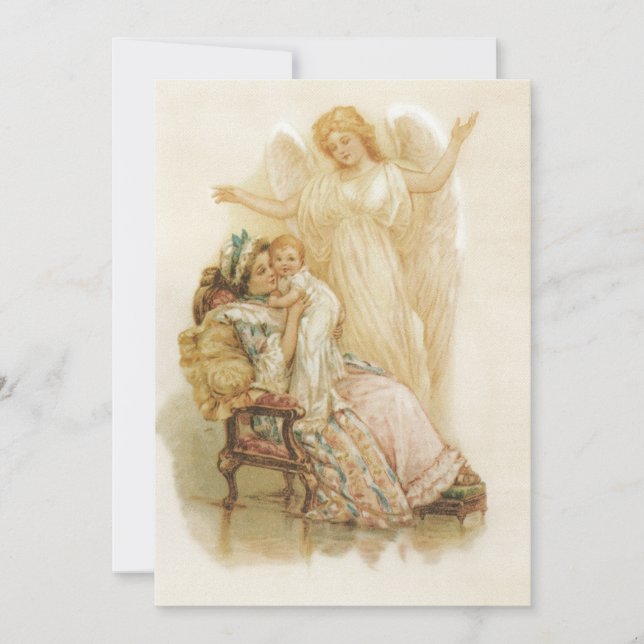 Änglar och Spädbarn Inbjudningar (Framsida)