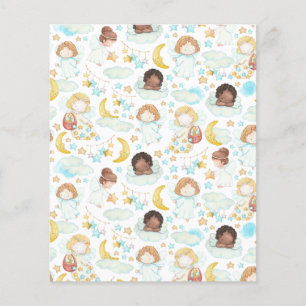 Änglar och stjärnor - vattenfärgsbild