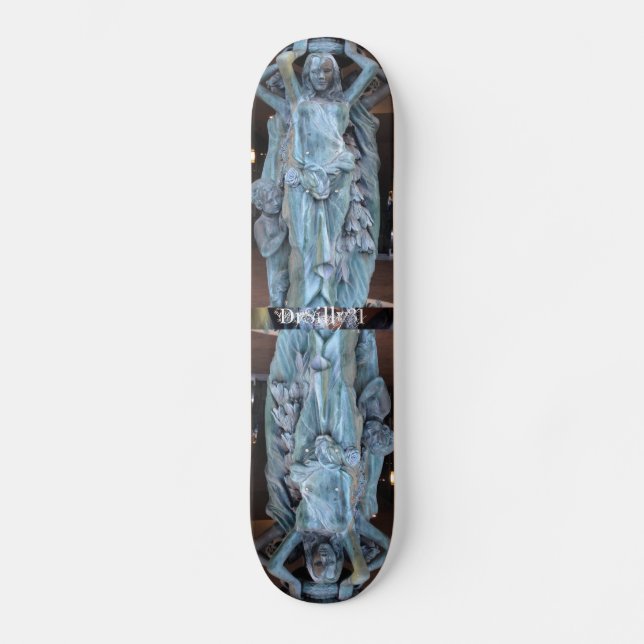 änglar old school skateboard bräda 21,6 cm (Framsida)